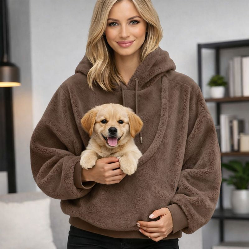 Pet Carrier Hoodie - Cat and Dog Pouch Sweatshirt