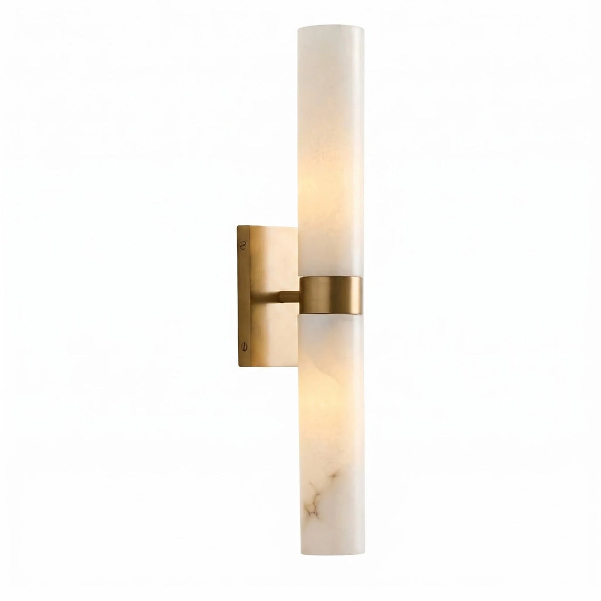 Dani Modern Alabaster Double Tube Wall Sconce