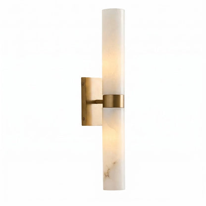 Dani Modern Alabaster Double Tube Wall Sconce