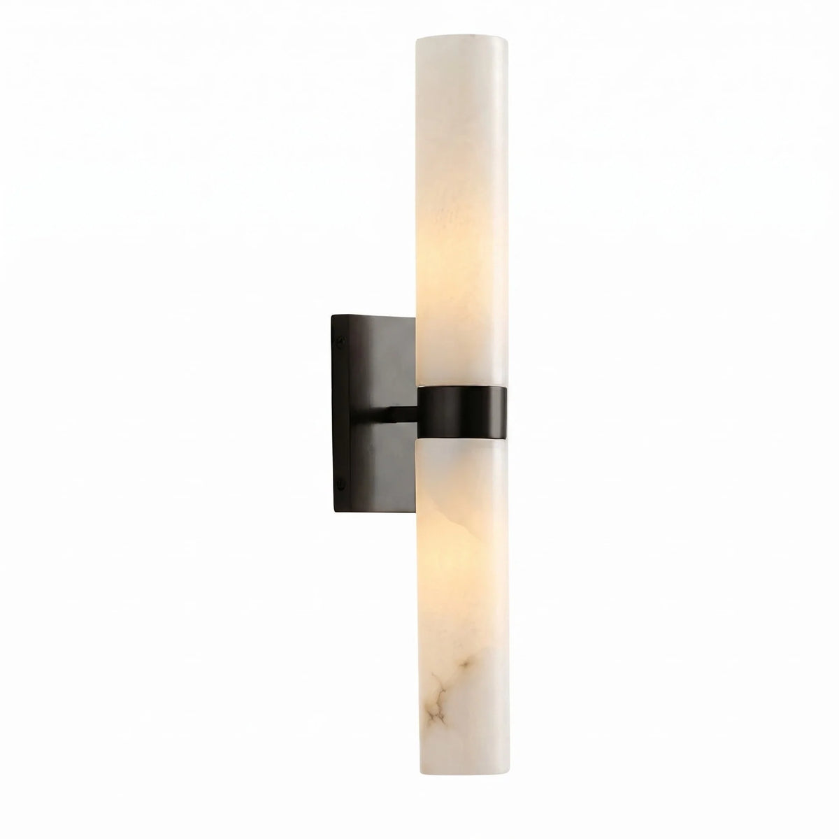 Dani Modern Alabaster Double Tube Wall Sconce