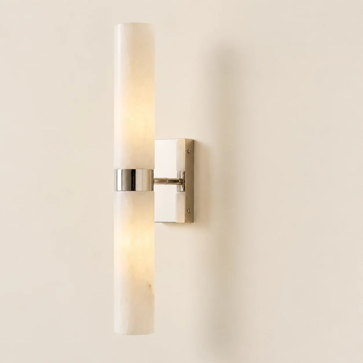 Dani Modern Alabaster Double Tube Wall Sconce