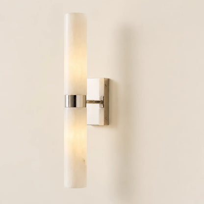 Dani Modern Alabaster Double Tube Wall Sconce