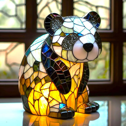 Animal Lamp – Stained Glass Look Night Light, 18 Animals incl. Owl, Fox, Elephant & Unicorn, Gift