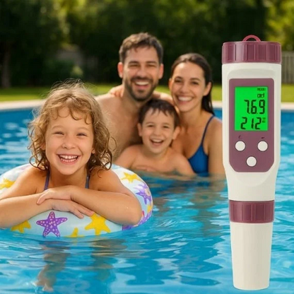 Digital Pool Water Tester – 7-in-1 pH, ORP, TDS, EC, Salinity & Temperature Meter