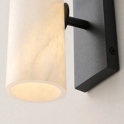Doran Modern Elegant Alabaster Tube Sconce
