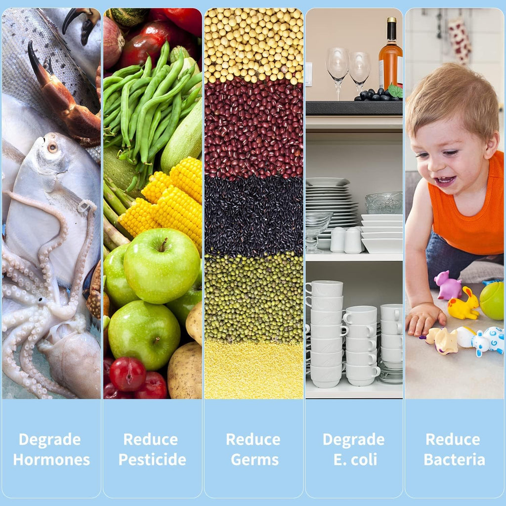 EcoClean | Fruit and Vegetable Washing Machine with Hydroxide Technology | Portable and Cordless for Safe Food Purification