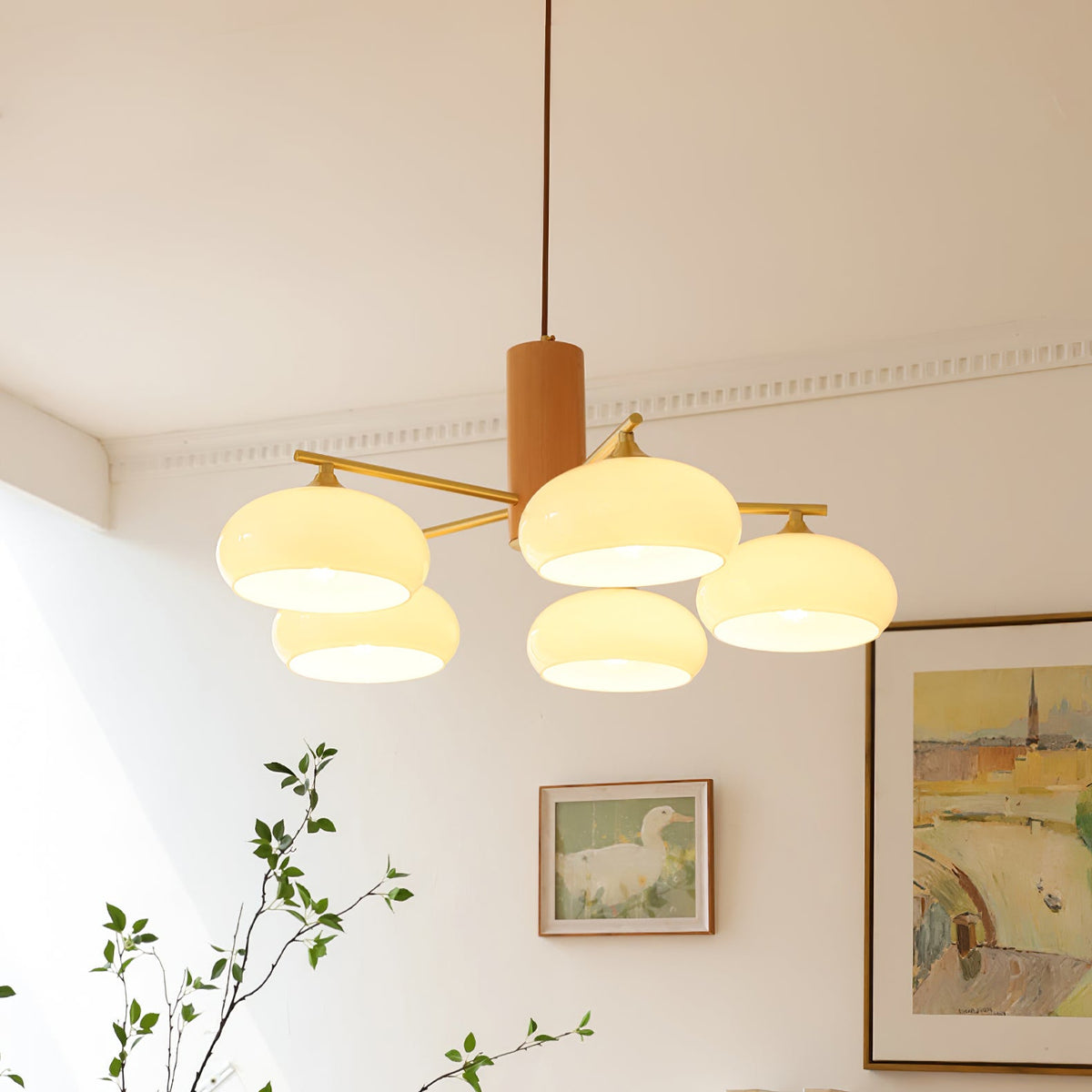 Nova Elliptical Persimmon Chandelier