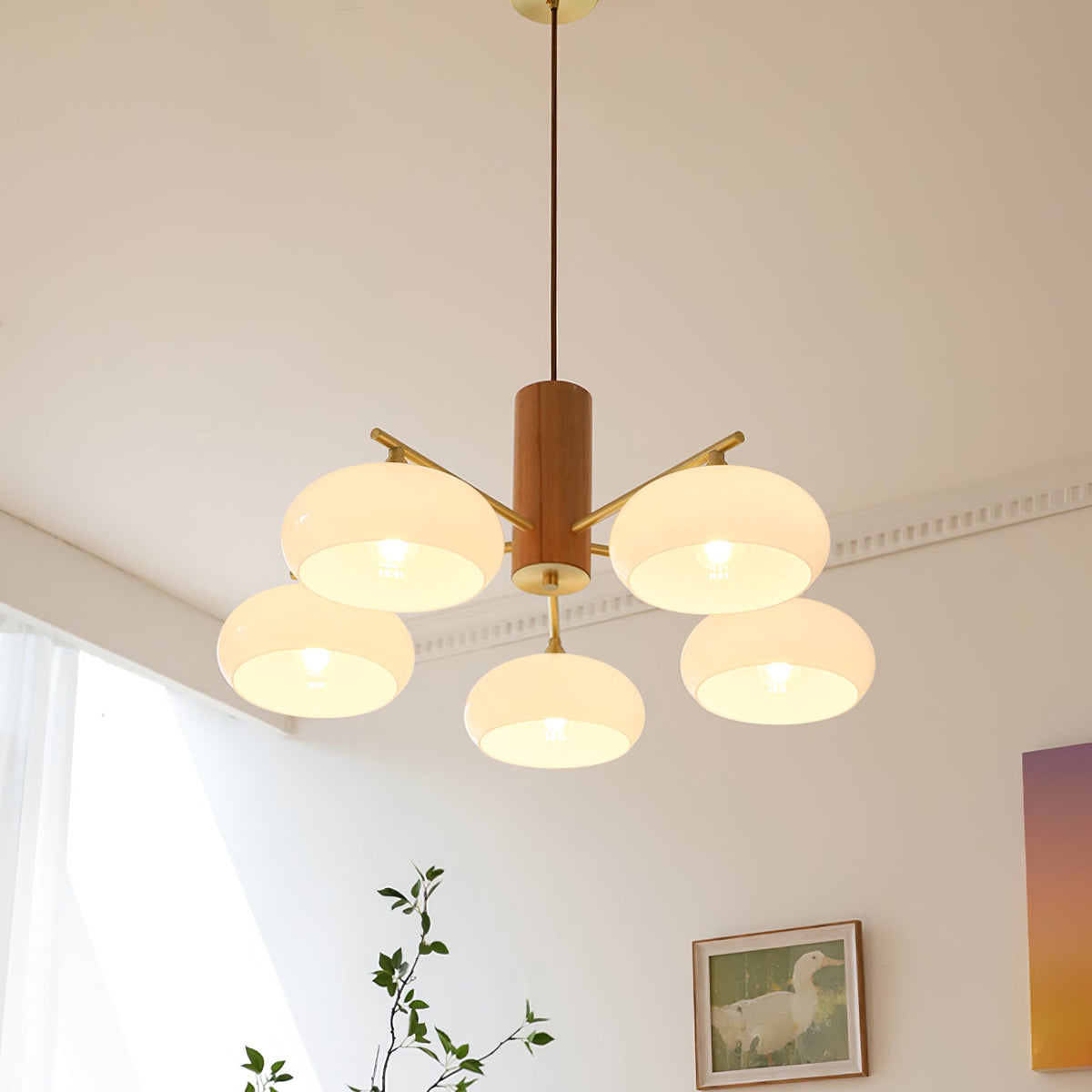 Nova Elliptical Persimmon Chandelier