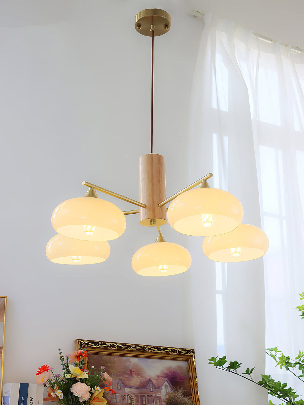 Nova Elliptical Persimmon Chandelier