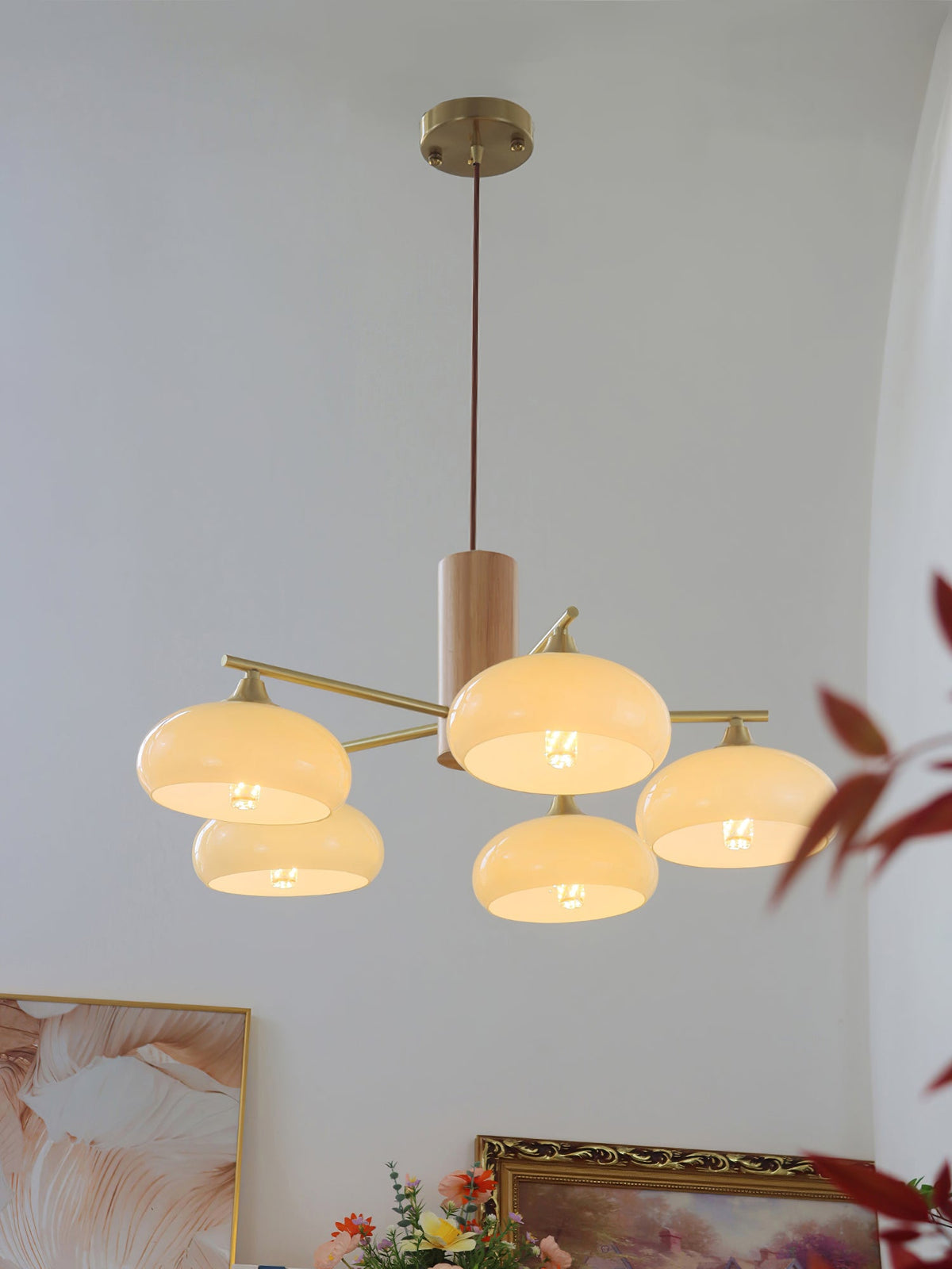 Nova Elliptical Persimmon Chandelier