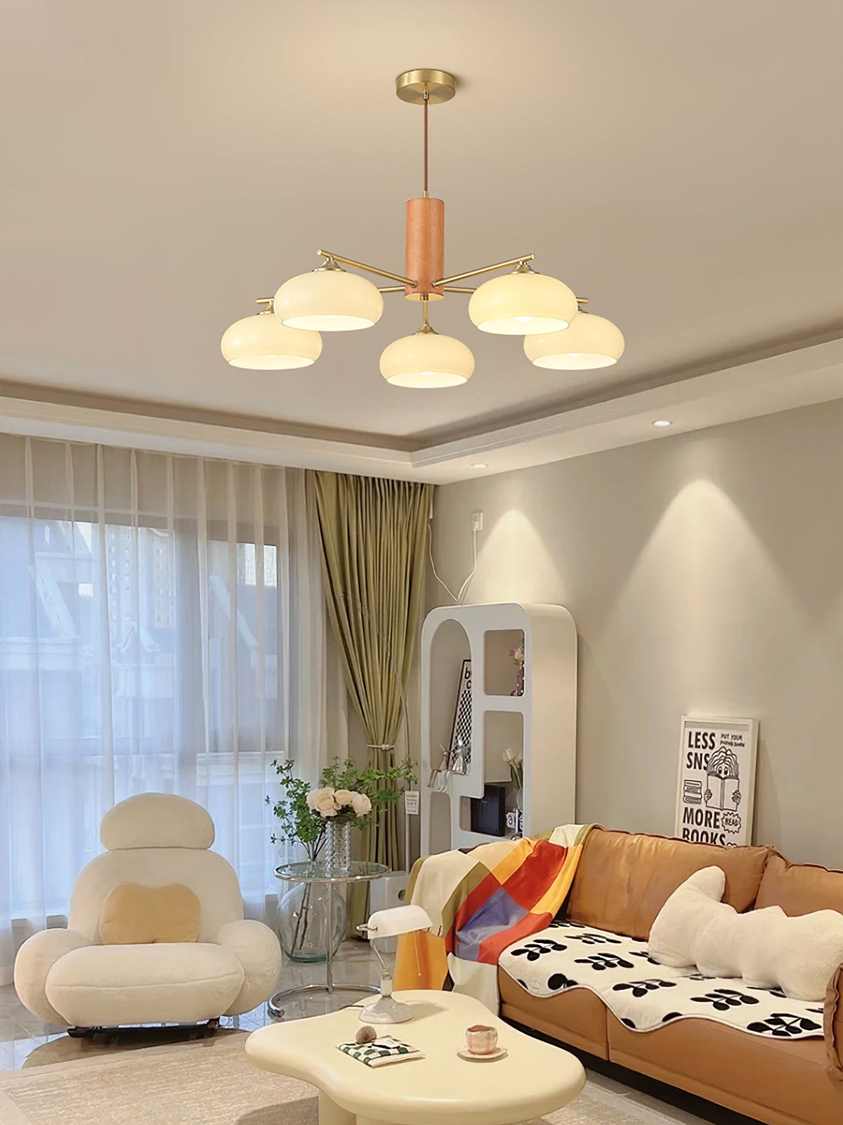 Nova Elliptical Persimmon Chandelier