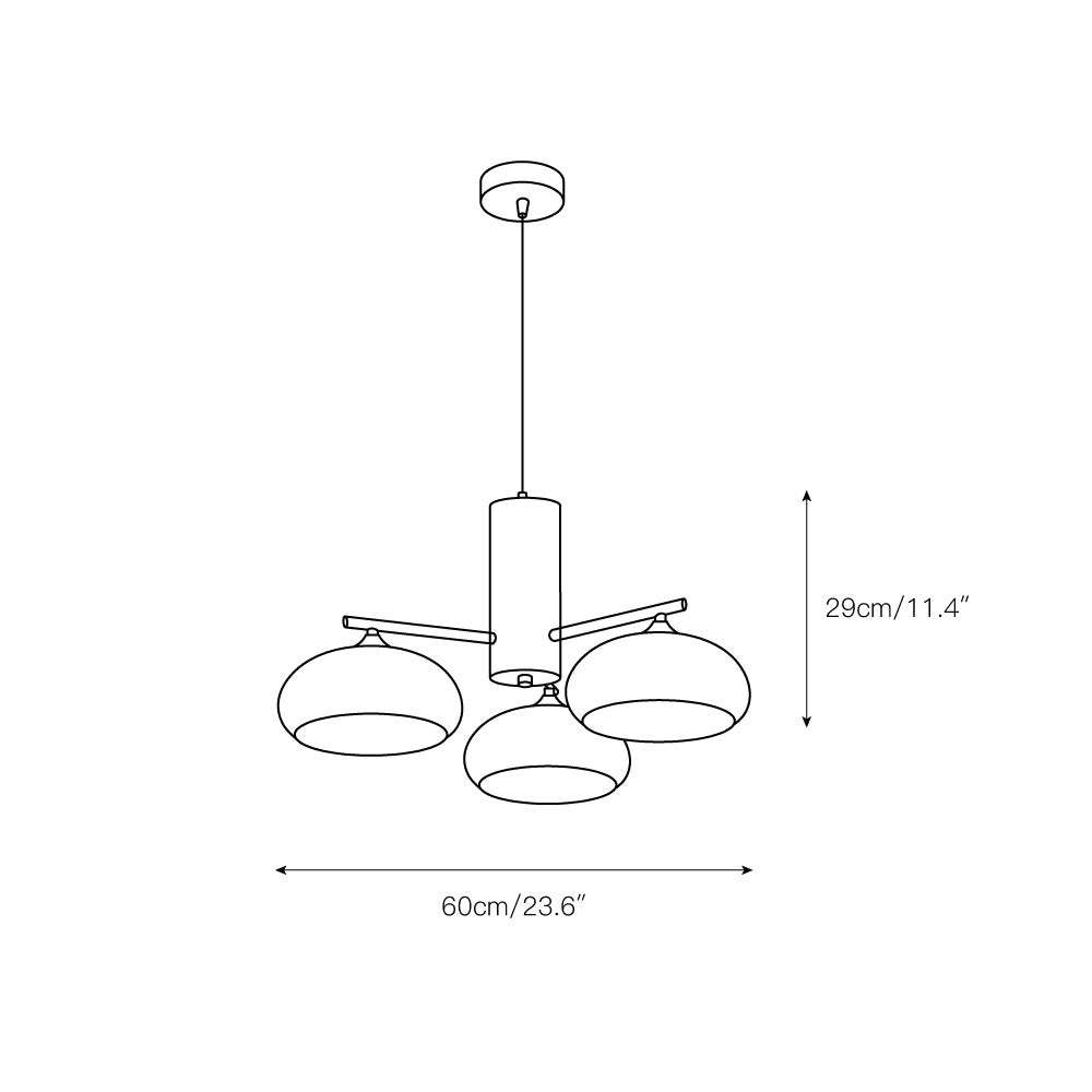 Nova Elliptical Persimmon Chandelier