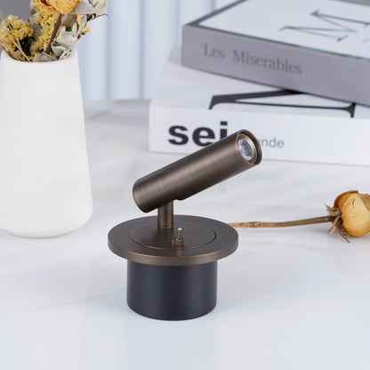 Adjustable Metal Wall Reading Lamp with Cylindrical Head