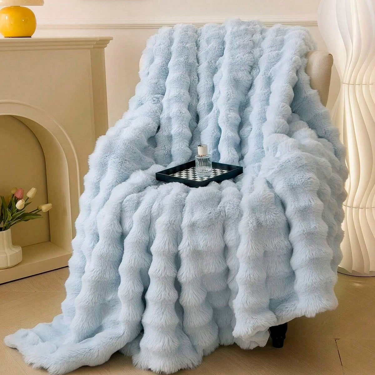 Plush Sofa Throw – Soft Couch Blanket, 100 × 160 to 160 × 200cm, Espresso, Pink, Ivory or Blue