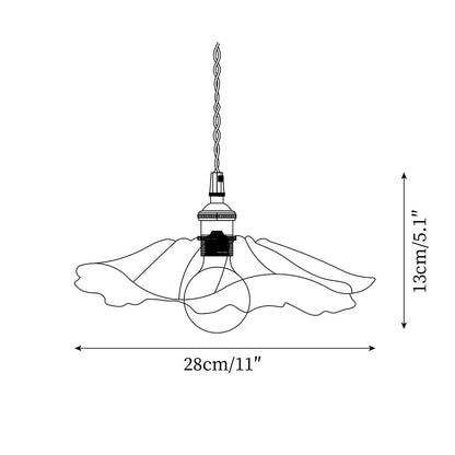 Flower Glass Plug In Pendant Lamp