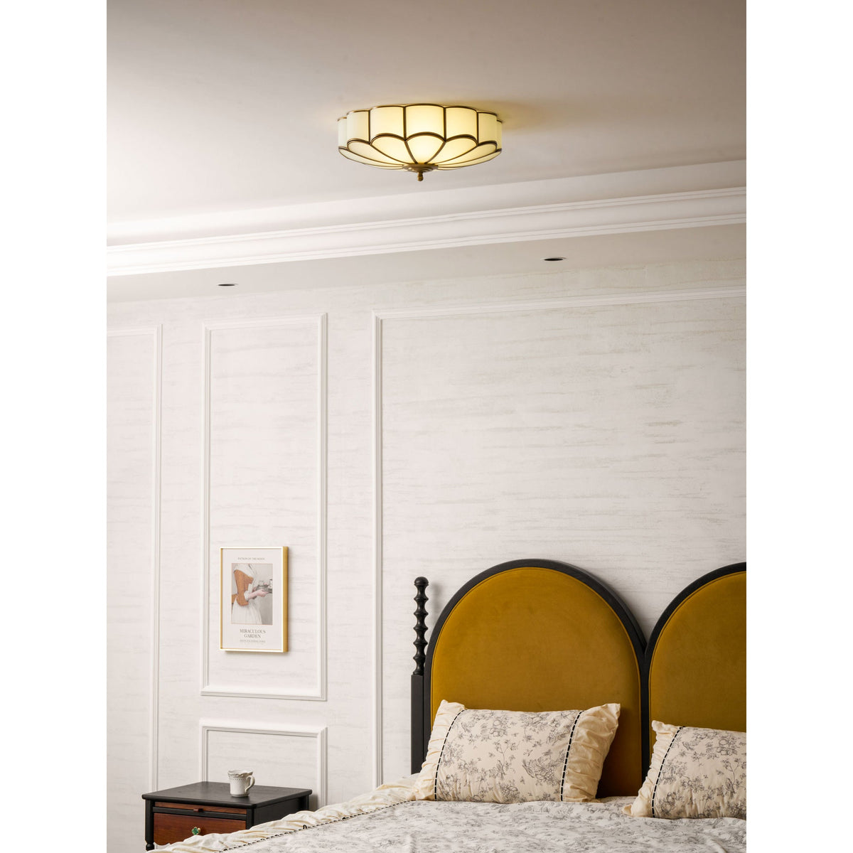 Flower Shape Glass Ceiling Lamp
