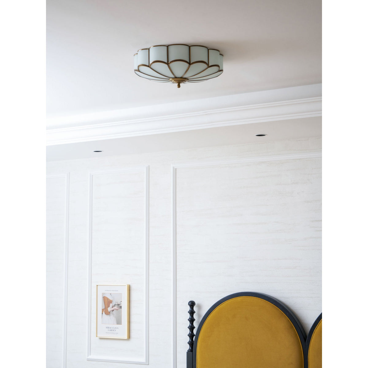 Flower Shape Glass Ceiling Lamp
