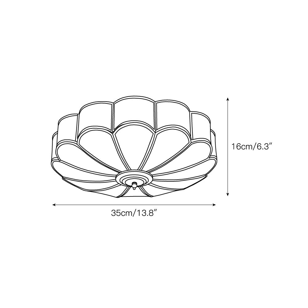 Flower Shape Glass Ceiling Lamp