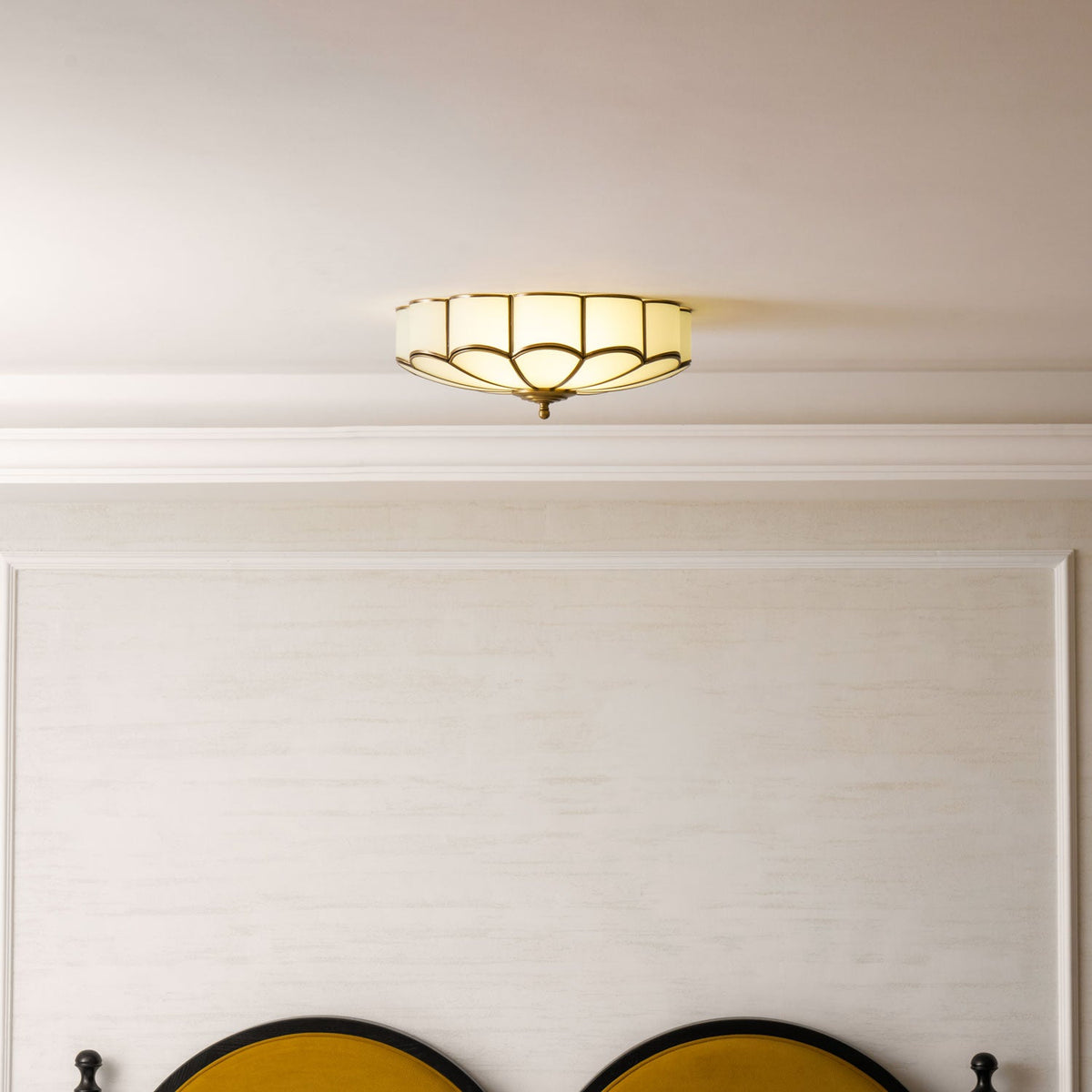 Flower Shape Glass Ceiling Lamp
