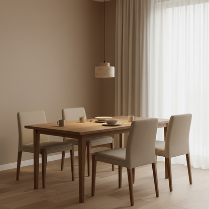 Geometric Wood Pendant Light – Nordic Faceted Shade, Oak or Walnut, 10 or 16.5cm High