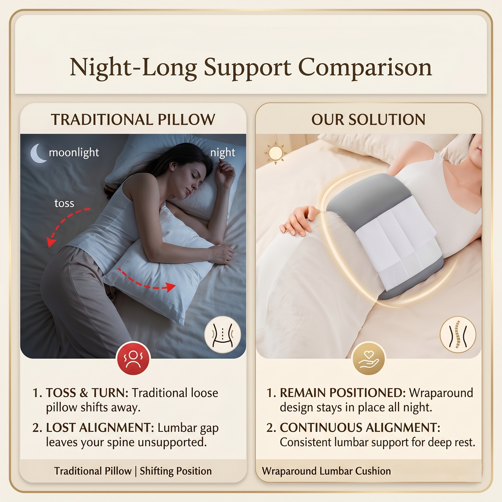 Adjustable Lumbar Sleep Support Cushion