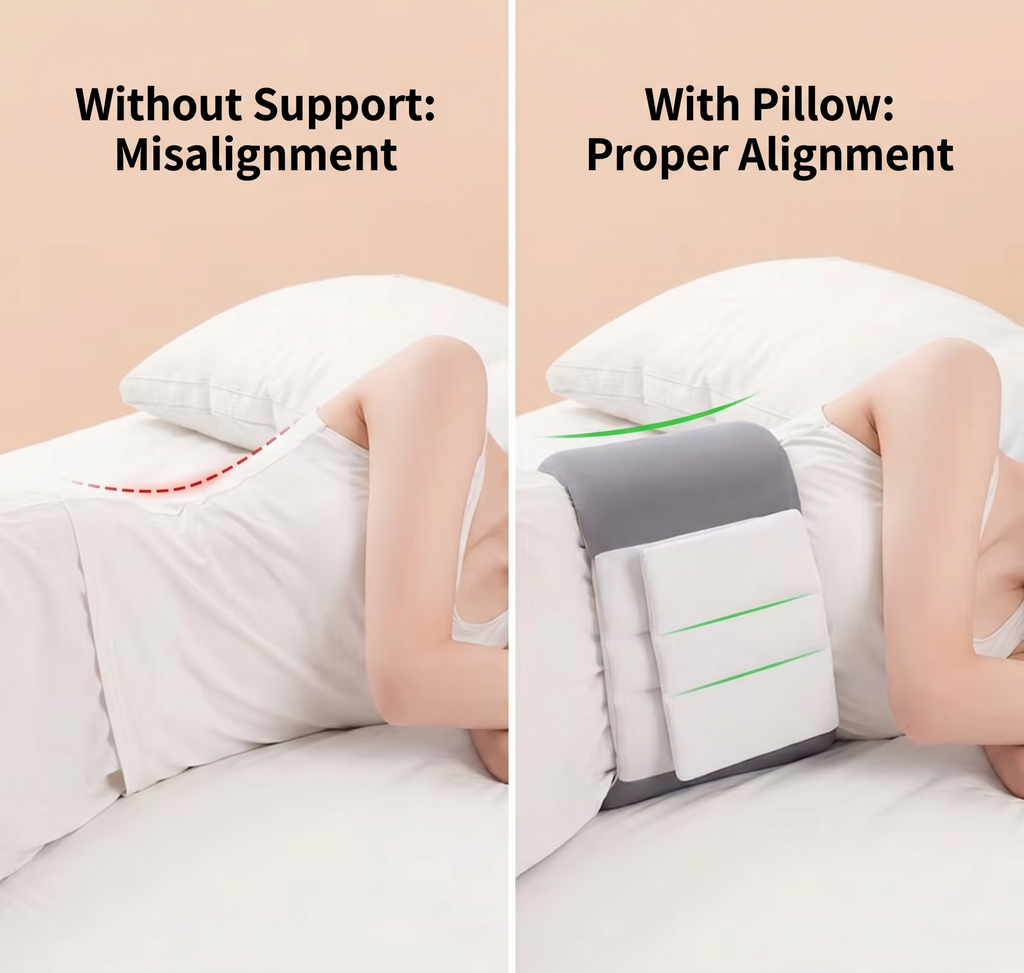 Adjustable Lumbar Sleep Support Cushion
