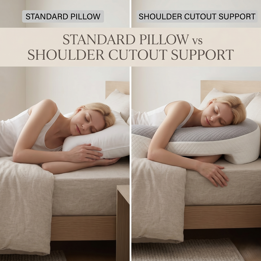 Side Sleeper Pillow with Shoulder Cutout Support