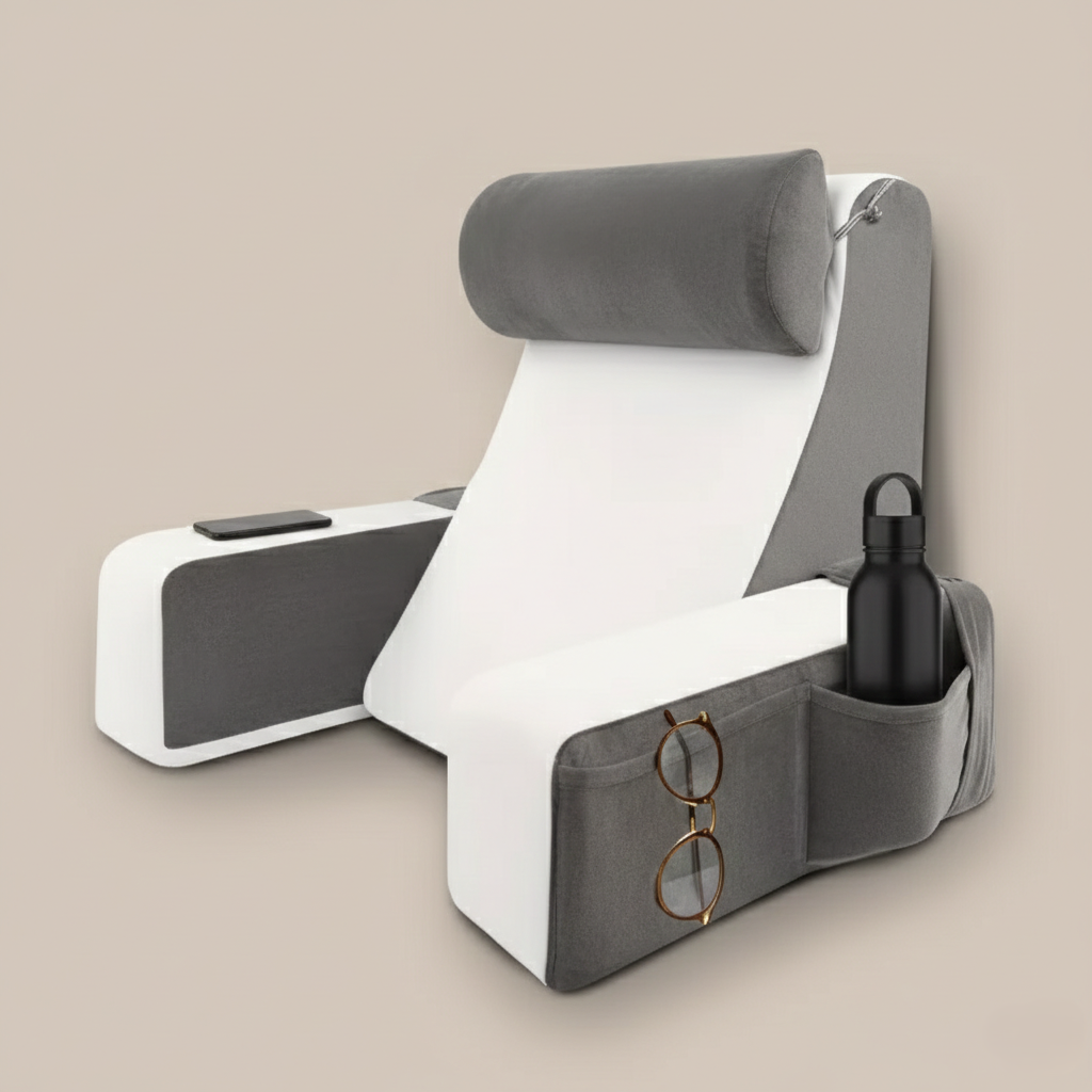 Bed Rest Pillow - Ergonomic Memory Foam Support