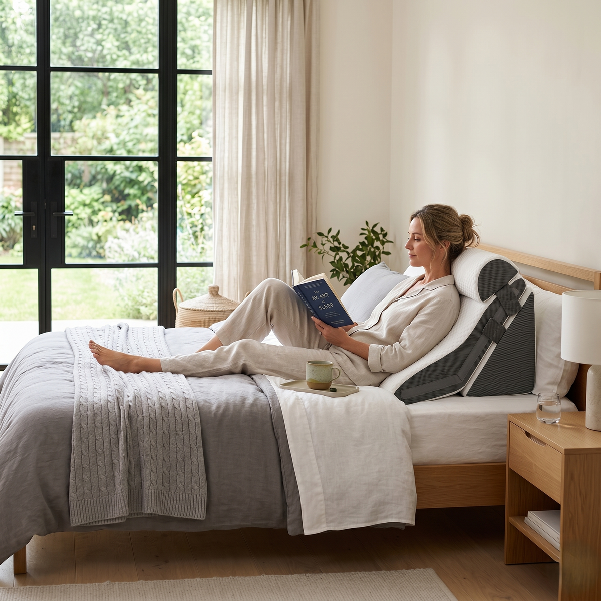 Adjustable Bed Wedge Pillow Set for Elevated Sleeping & Relaxation