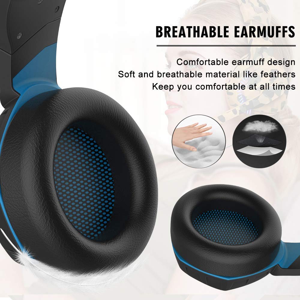 Powerful gaming headset with noise-cancelling microphone for PS4, Xbox One, PC