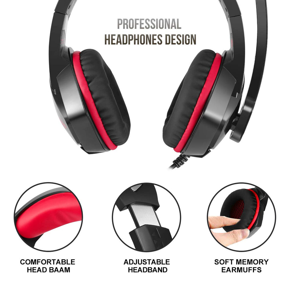 Powerful gaming headset with noise-cancelling microphone for PS4, Xbox One, PC