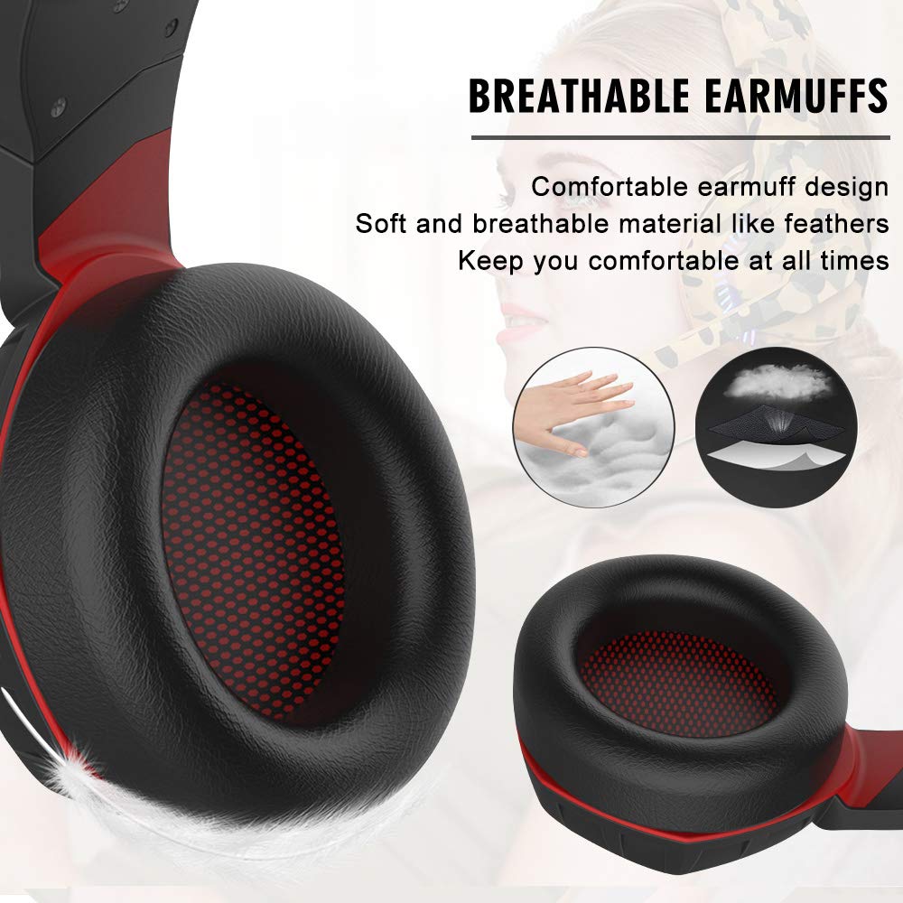 Powerful gaming headset with noise-cancelling microphone for PS4, Xbox One, PC