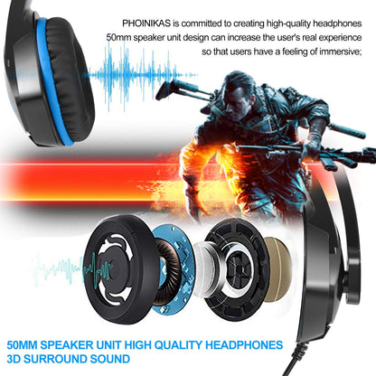 Gaming Headset – 7.1 Surround Sound with Noise-Cancelling Mic for PC, PS4 & Xbox