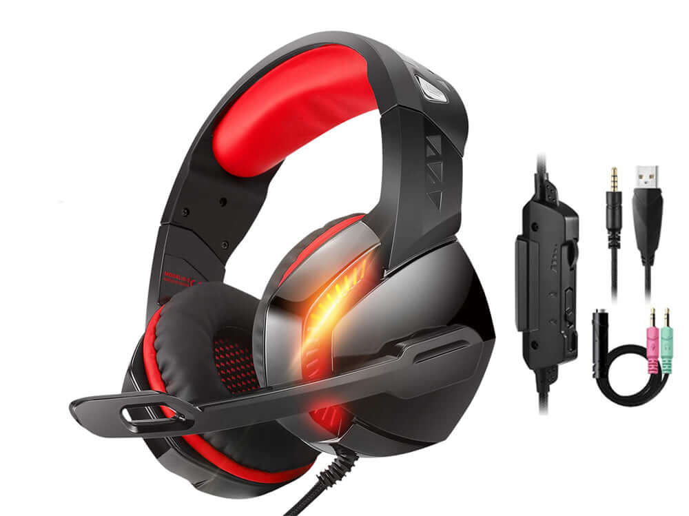 Powerful gaming headset with noise-cancelling microphone for PS4, Xbox One, PC