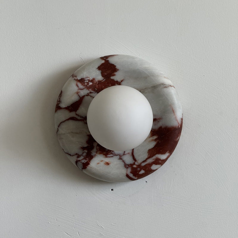 Orli Red Marble Sconce