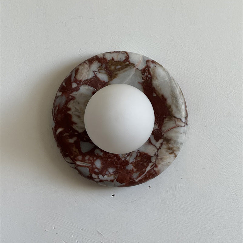 Orli Red Marble Sconce