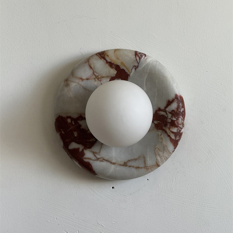 Orli Red Marble Sconce