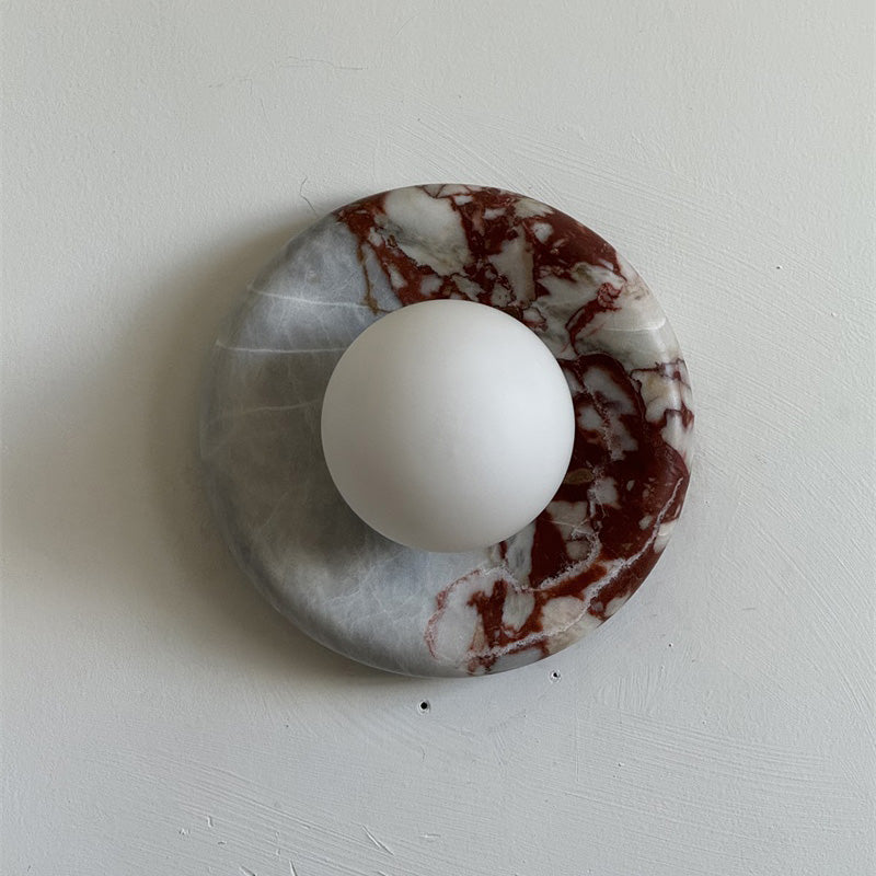 Orli Red Marble Sconce