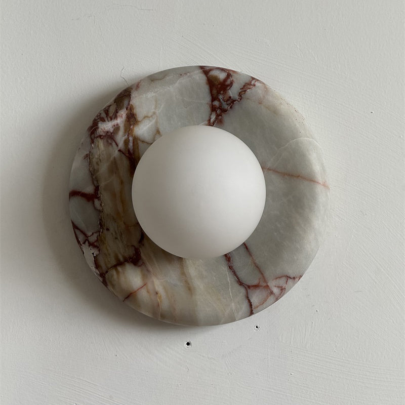 Orli Red Marble Sconce