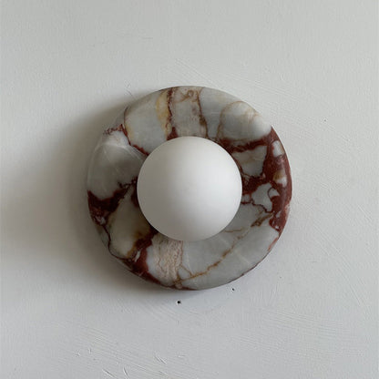 Orli Red Marble Sconce