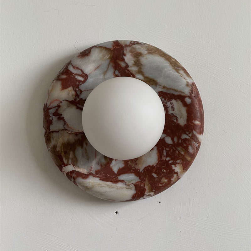 Orli Red Marble Sconce