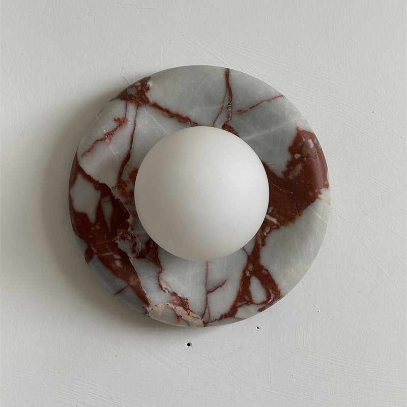 Orli Red Marble Sconce