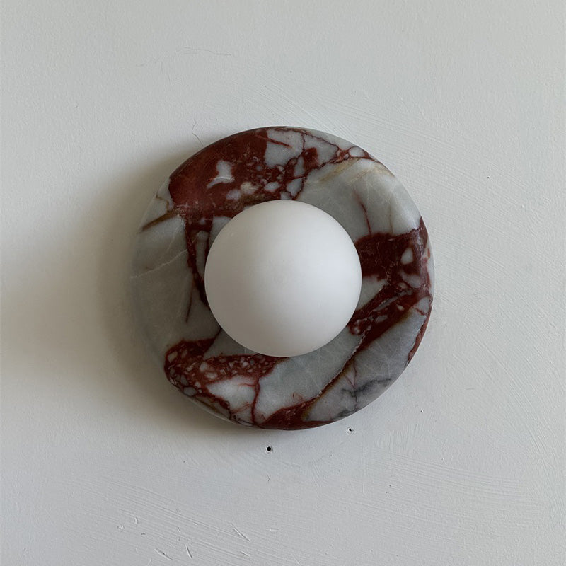 Orli Red Marble Sconce