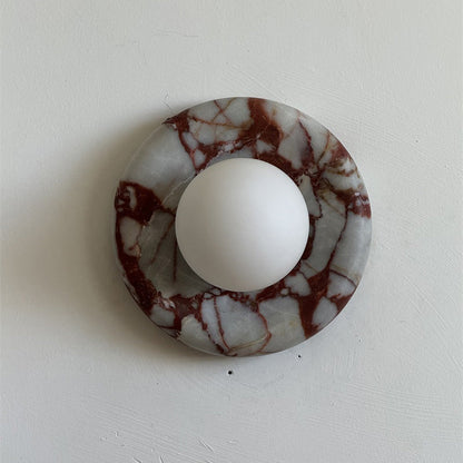 Orli Red Marble Sconce
