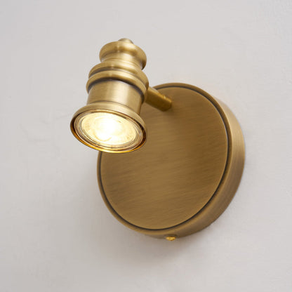 Halophane Brass Wall Lamp