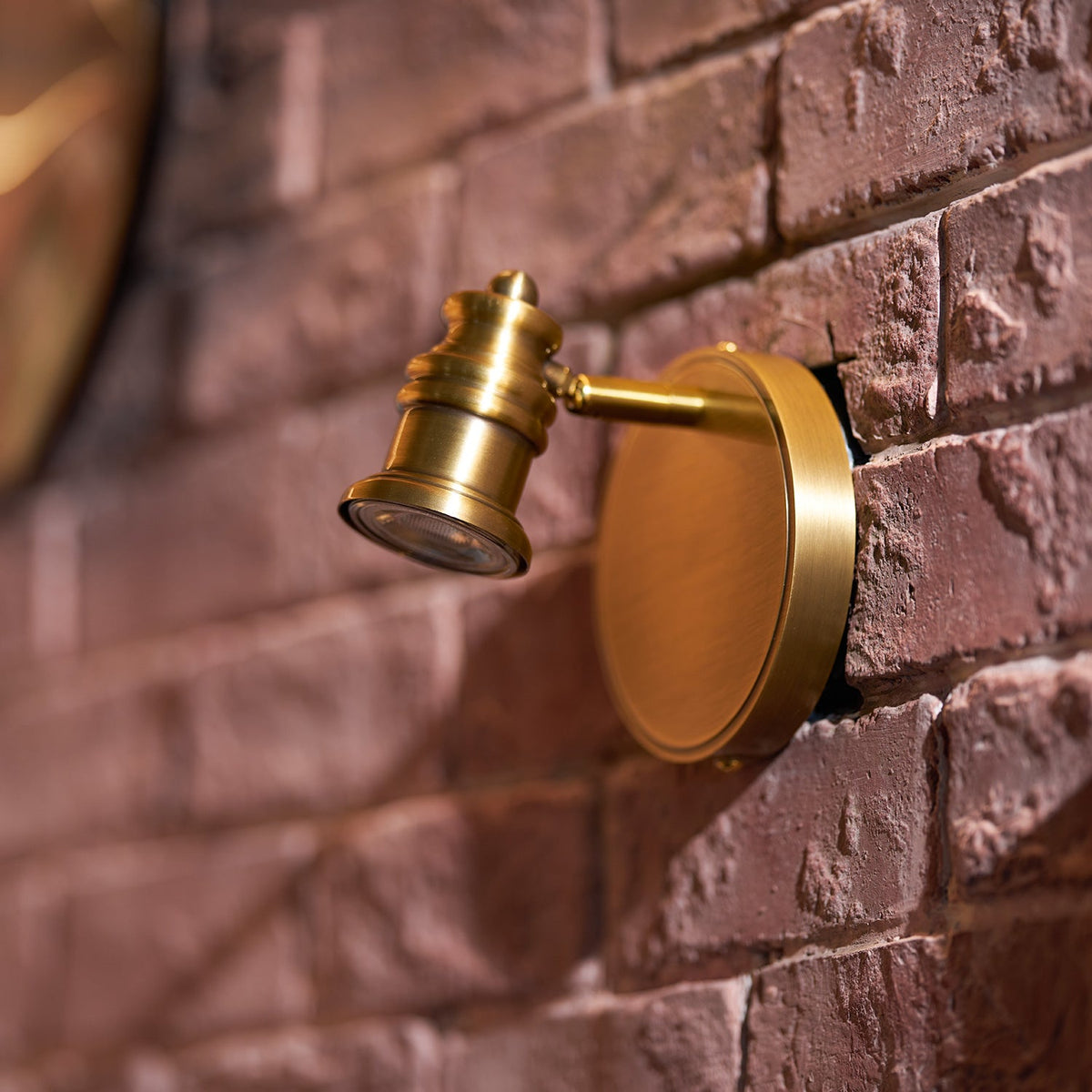 Halophane Brass Wall Lamp