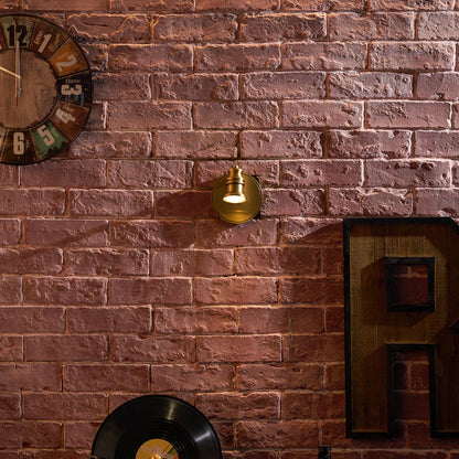 Halophane Brass Wall Lamp