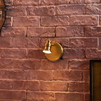 Halophane Brass Wall Lamp