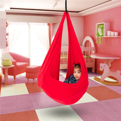 Kids Sensory Swing – Cotton Hammock Cocoon Seat, Calming Indoor Swing, 6 Colours