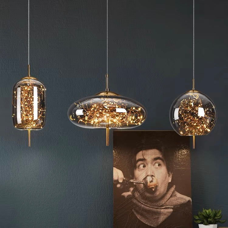 Modern Glass LED Ceiling Lamp – Perfect for Home Spaces